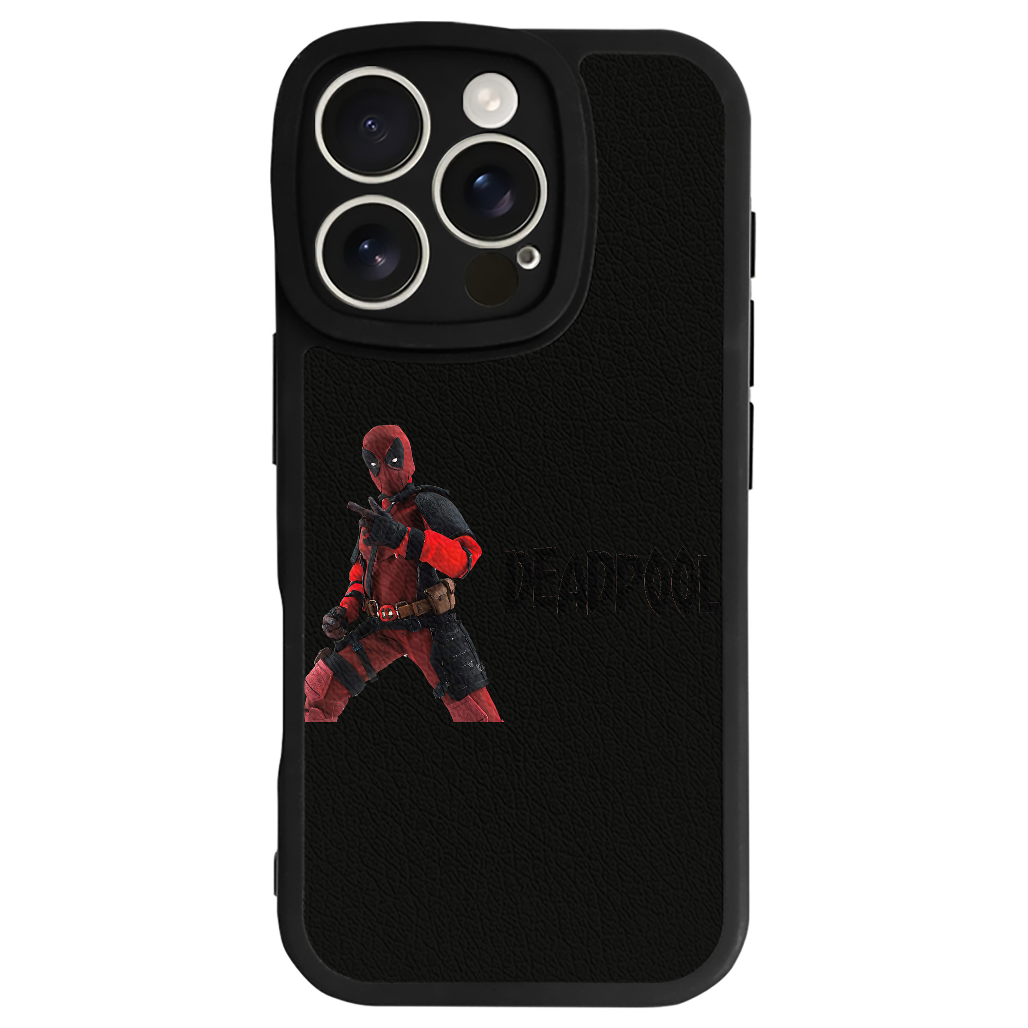（画像用） Deadpool デッドプール 【iPhone 16シリーズ対応】シリコンスマホケース（レザー調） 材質：シリコン